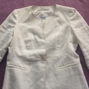 MaxMara white linen short jacket